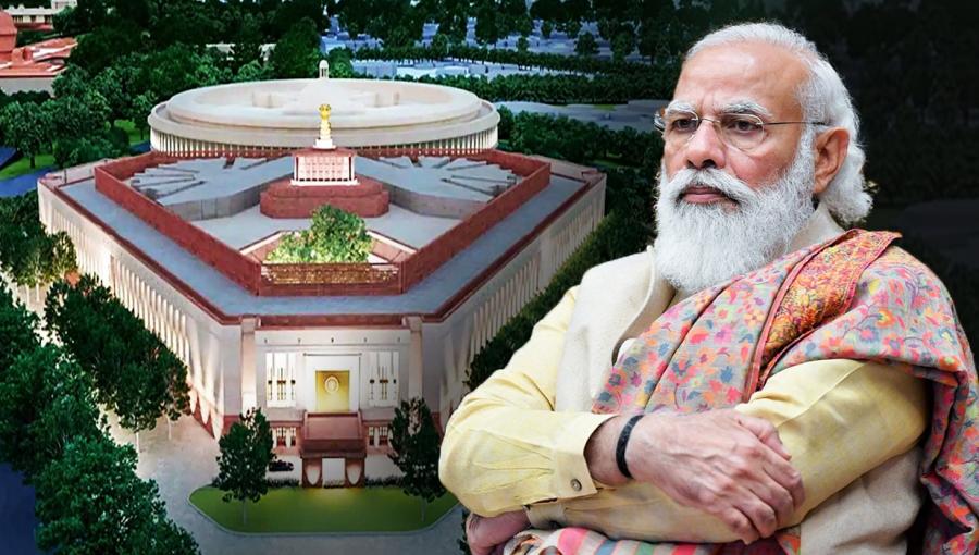 PM Modi laid the foundation stone of the new Parliament House ...